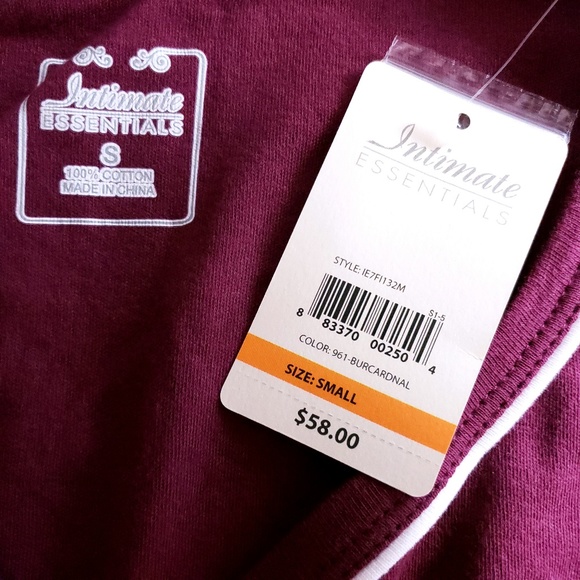Intimate Essentials Women 100% Cotton Sleepshirt Top Size S - NWT - Picture 5 of 5